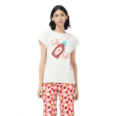 Compañía Fantástica Hot Chilli Printed T-shirt In White From