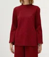Compañía Fantástica Jacquard Printed Short Knit Dress In Polka Dots 3 In Multi