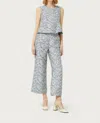 Compañía Fantástica Jacquard Pant In Flowers In Gray