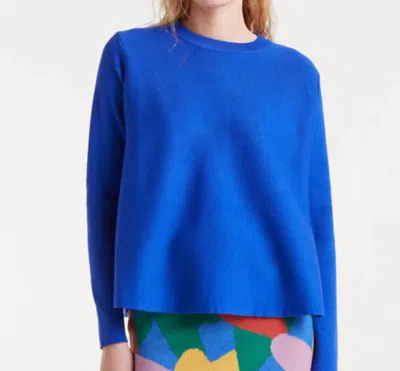 Compañía Fantástica Jersey Crewneck Sweater In Blue In Multi
