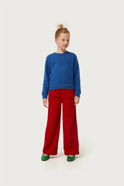 Compañía Fantástica Kids' Knitted Crewneck Sweater In Blue