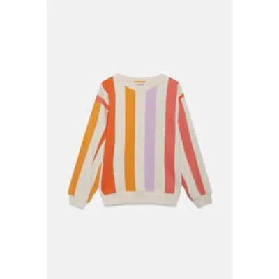 Compañía Fantástica Lines Striped Sweatshirt In Gray