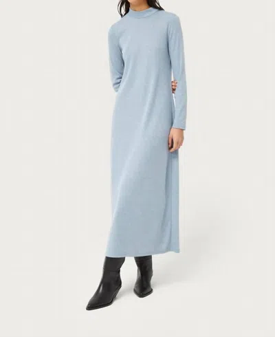 Compañía Fantástica Long Knit Dress In Blue In Gray