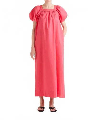Compañía Fantástica Long Puff Sleeve Dress In Fuchsia In Pink