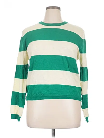 Pre-owned Compañía Fantástica Long Sleeve Top Green Crew Neck Tops