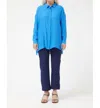 Compañía Fantástica Oversized Fluid Shirt In Blue In Blue