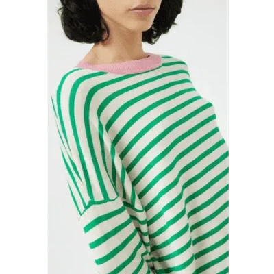 Compañía Fantástica Oversized Green Striped Sweater