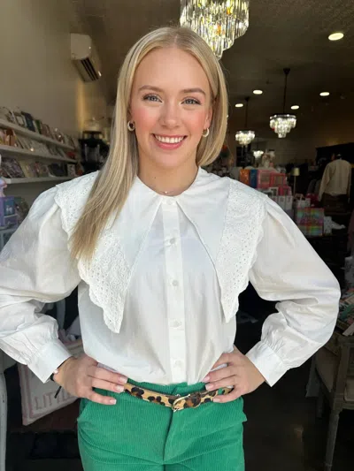 Compañía Fantástica Polly Button Down Shirt In White