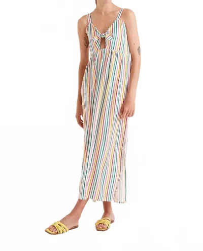 Compañía Fantástica Rainbow Stripe Long Dress In Pattern In Multi