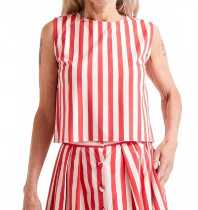 Compañía Fantástica Red/white Striped Tank Top