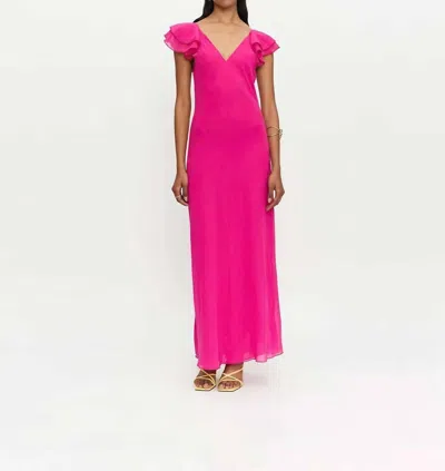 Compañía Fantástica Ruffle Sleeve Dress In Pink