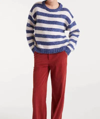 Compañía Fantástica Rugby Stripe Sweater In Blue In Multi