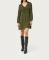 Compañía Fantástica Short Crepe Dress In Green In Green