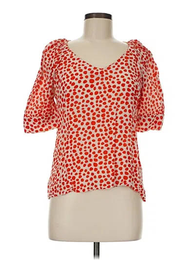 Pre-owned Compañía Fantástica Short Sleeve Blouse In Orange