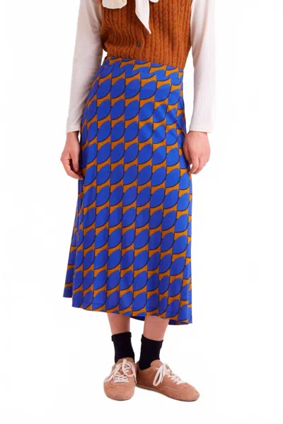 Compañía Fantástica Skouros Print Midi Skirt In Blue