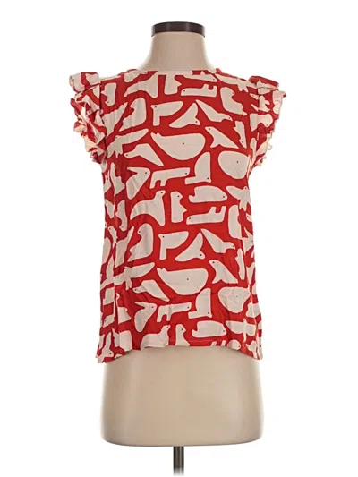 Pre-owned Compañía Fantástica Sleeveless Blouse In Red