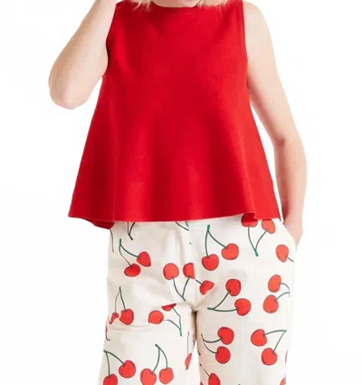 Compañía Fantástica Sleeveless Knit Top In Red
