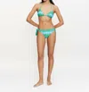 Compañía Fantástica Squiggles Print Bikini Top In Blue/green In Multi