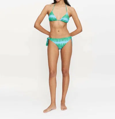 Compañía Fantástica Squiggles Print Bikini Top In Blue/green In Multi