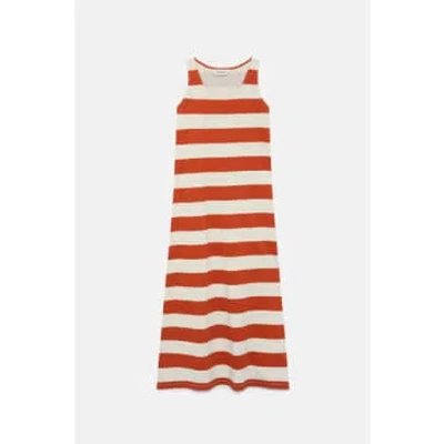 Compañía Fantástica Striped Dress In White