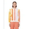 COMPAÑÍA FANTÁSTICA STRIPED SWEAT IN CORAL STRIPES FROM