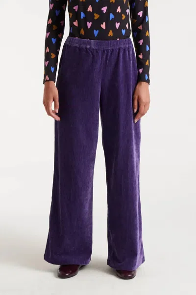 Compañía Fantástica Velvet Pants In Violet In Purple