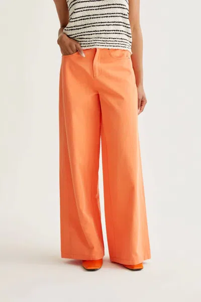 Compañía Fantástica Wide-leg Jeans In Orange