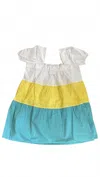 Compañía Fantástica Women's Color Block Dress In White Yellow Green In Multi