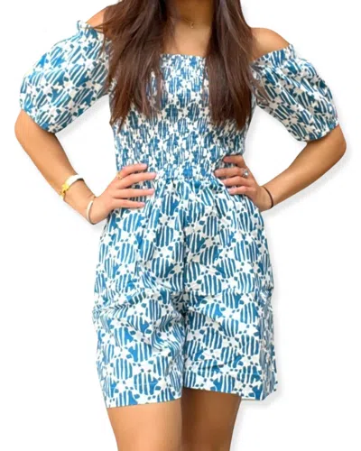Compañía Fantástica Women's Print Romper In Blue