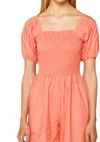 Compañía Fantástica Women's Smocked Romper In Garza Pink In Multi