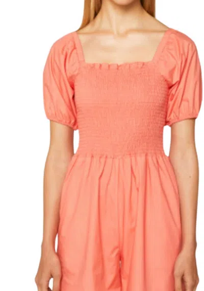 Compañía Fantástica Women's Smocked Romper In Garza Pink In Multi
