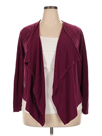Pre-owned Company Ellen Tracy Kimono In Burgundy
