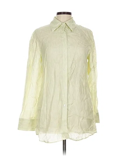 Pre-owned Company Ellen Tracy Long Sleeve Blouse In Green
