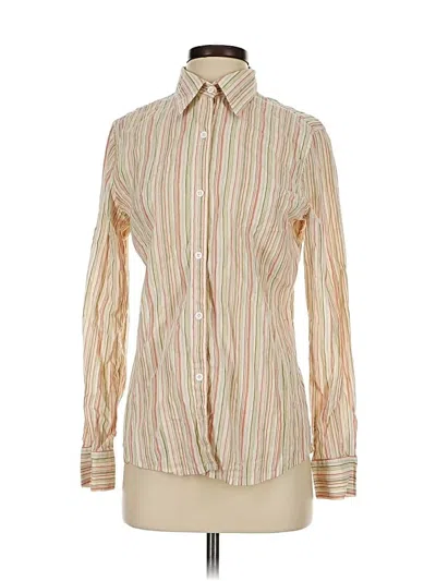 Pre-owned Company Ellen Tracy Long Sleeve Button Down Shirt In White