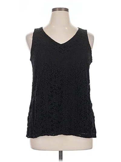 Pre-owned Company Ellen Tracy Sleeveless Blouse In Black