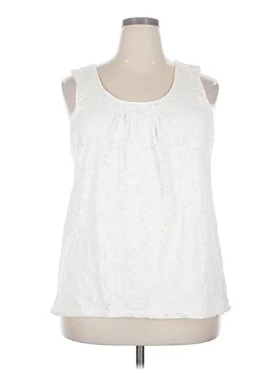 Pre-owned Company Ellen Tracy Sleeveless Blouse In Ivory