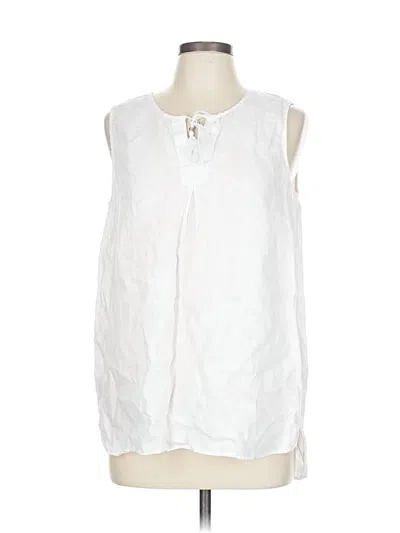Pre-owned Company Ellen Tracy Sleeveless Blouse In White