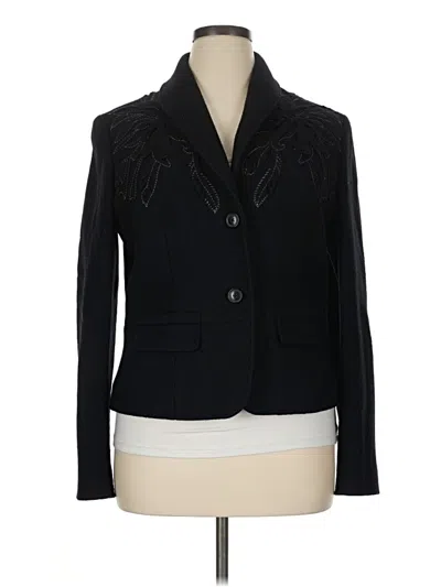 Pre-owned Company Ellen Tracy Wool Blazer Jacket In Black