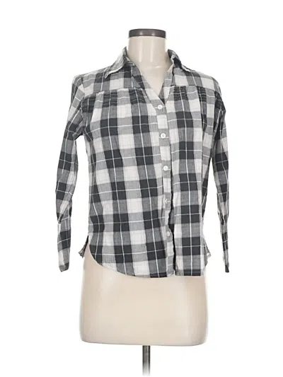 Pre-owned Company One 3/4 Sleeve Button Down Shirt In Gray