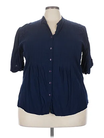 Pre-owned Company One Short Sleeve Blouse In Blue