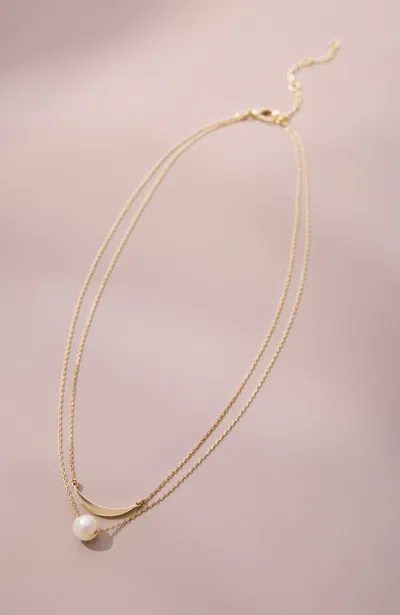 Compassion Fund Demi-fine Cultured Freshwater Pearl Necklace In Gold