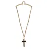Competition Inc. Men's Cross Pendant Tie Chain In Gold
