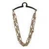 Competition Inc. Men's Double Figaro Style Link Tie Chain In Gold