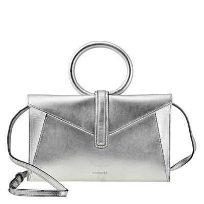 Complet Open Box -  Ladies Satchel Bag Silver Valery Mini In Silver Tone