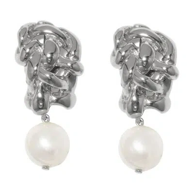 Completed Works Earrings With Pearls In Silver