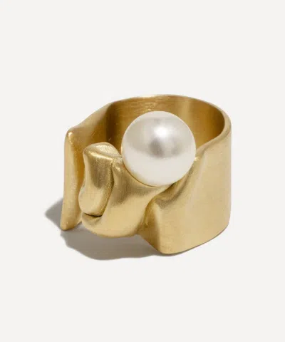 Completedworks 14ct Gold-plated Vermeil Silver Crumple Ring