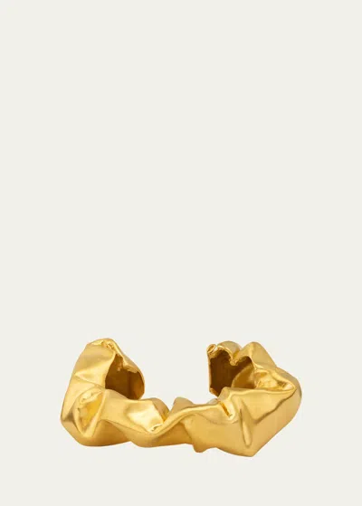 Completedworks 14k Gold-plated Brass Scrunch Cuff Bracelet
