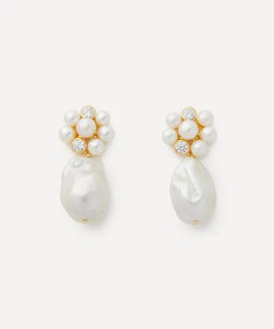 Completedworks 18ct Gold-plated Vermeil Silver Lightdrops Pearl Drop Earrings