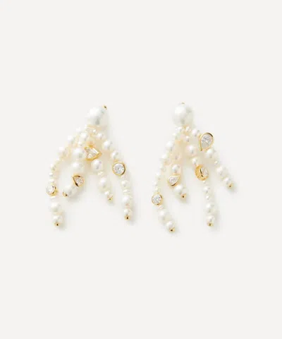 Completedworks 18ct Gold-plated Vermeil Silver Pearl Drop Earrings