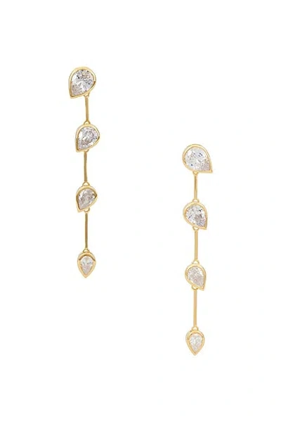 COMPLETEDWORKS 18K GOLD PLATED & CUBIC ZIRCONIA EARRING